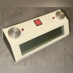 White Gaming Timer Console with Red Accent Button